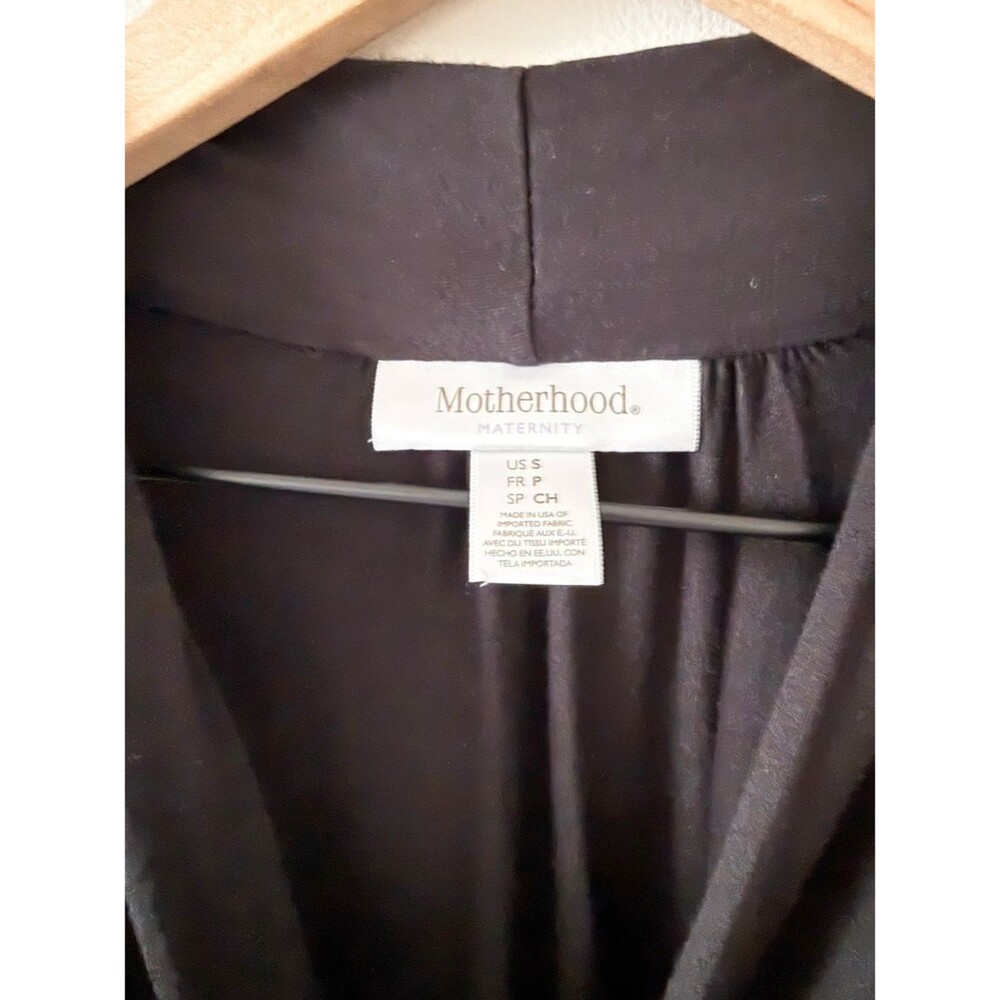 Motherhood Maternity Black Sleeveless Waist Tie Pleated Front Maxi Dress Size S - Picture 4 of 4